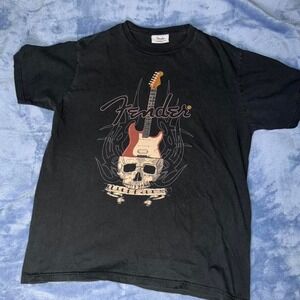Vintage Fender Guitar The Rock & Roll Lifestyle Cotton T-Shirt Size Men's large